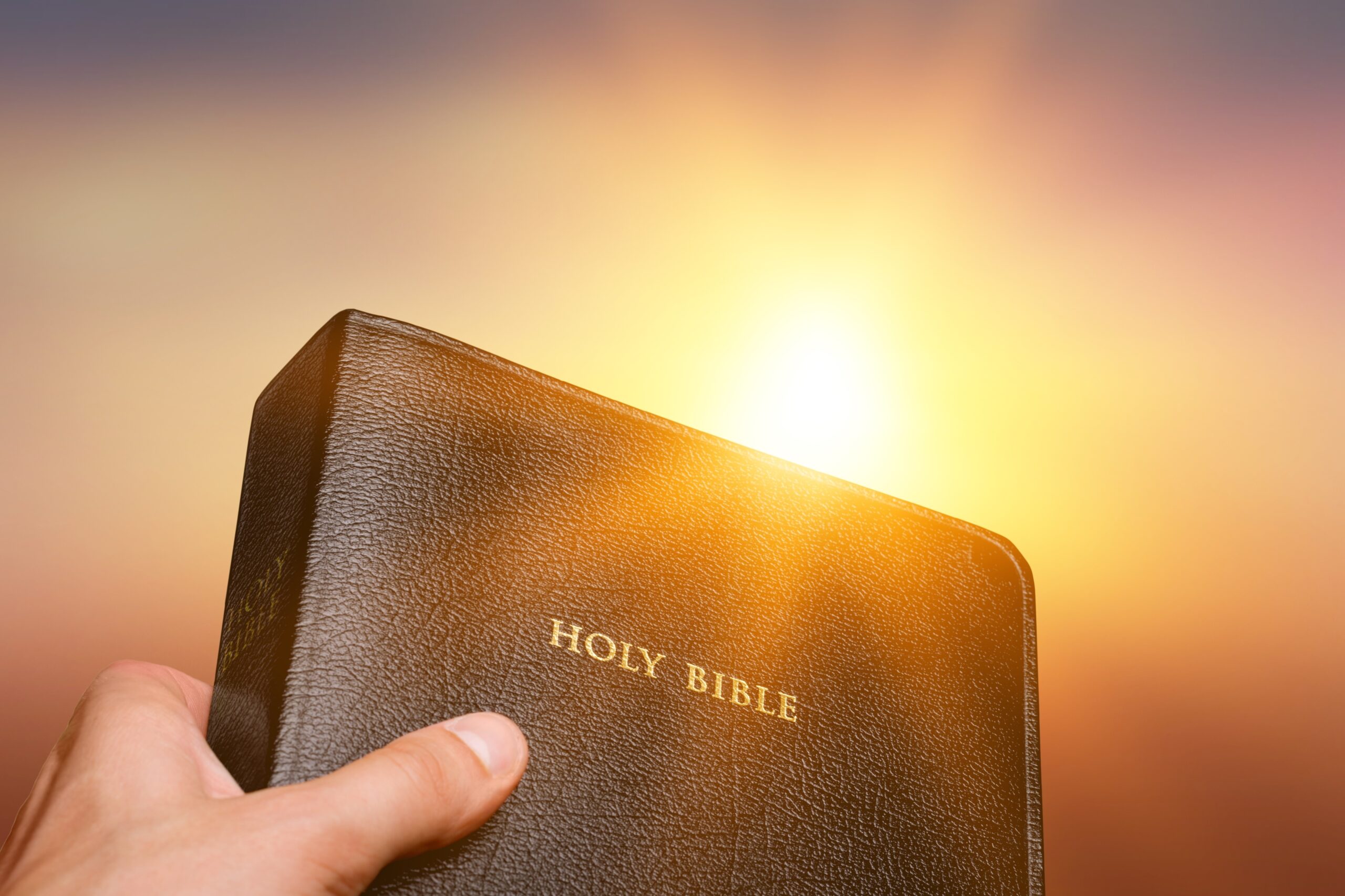 Man,Hands,Praying,To,God,With,The,Bible.,Believe,In